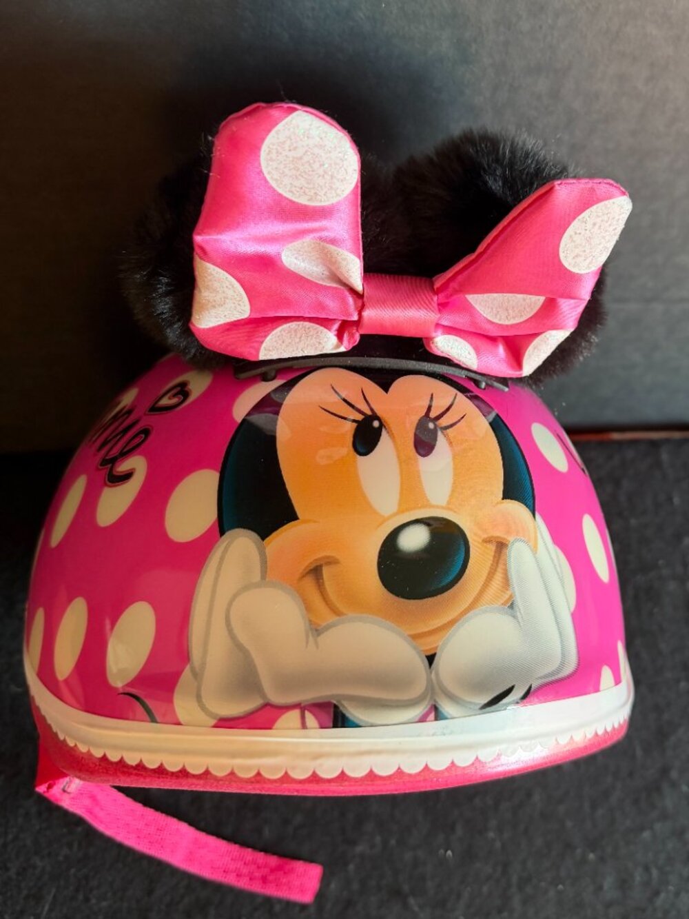 Bell Disney Minnie Mouse Pom-Pom Ears Toddler Bike Helmet - Picture 8 of 10